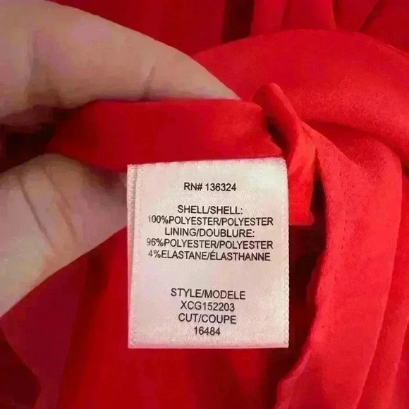 Halston Red Off the Shoulder Mini Dress- Size 8- NWOT- Excellent Condition - Picture 3 of 4